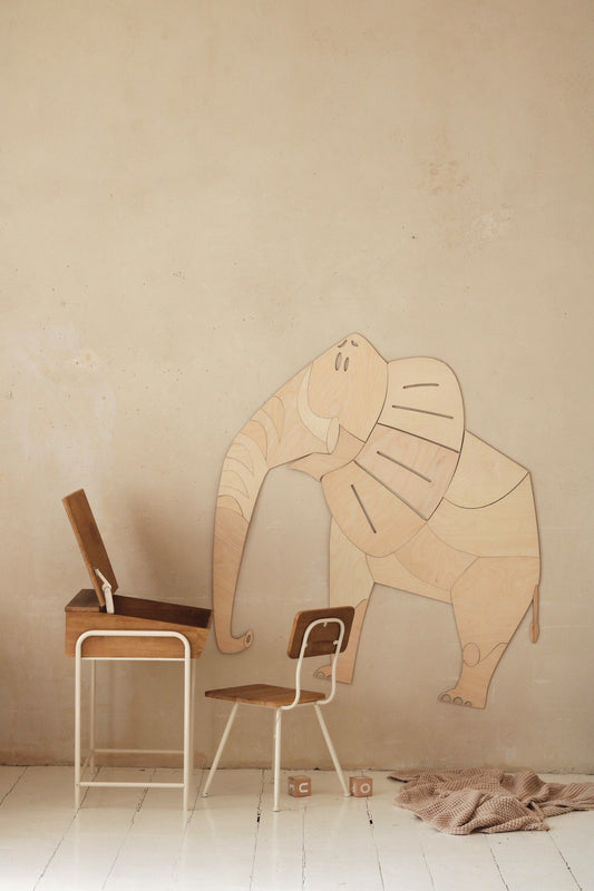 Safari Elephant – Wooden Wall Decoration - artizant.com
