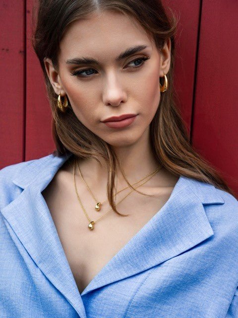 Collier Goutte d'eau - pendentif de 7x13mm - artizant.com