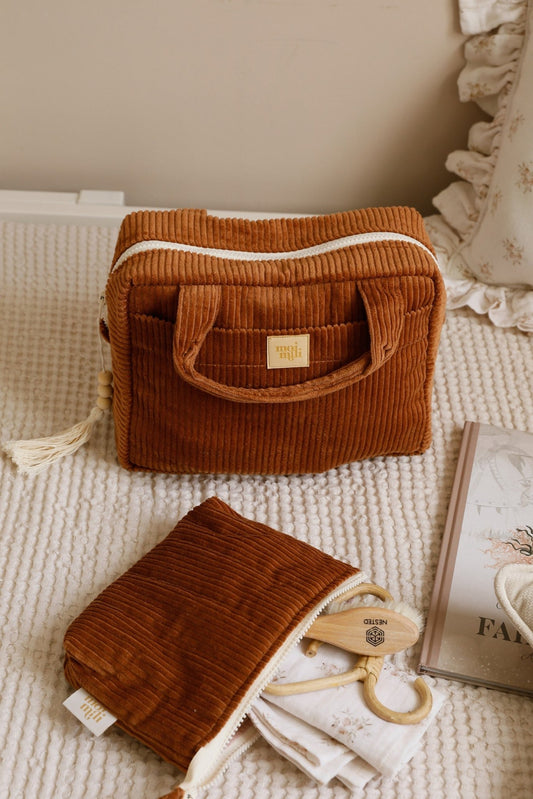 Large Make - Up Bag - Caramel - artizant.com