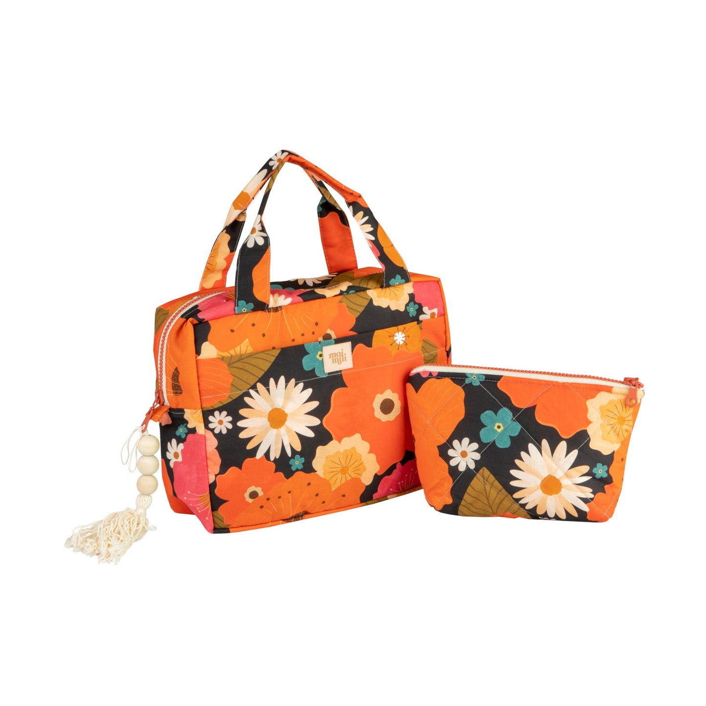 Trousse de maquillage à motif floral - artizant.com