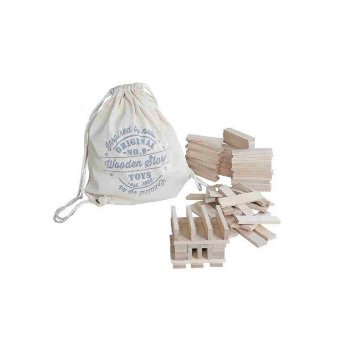 Les blocs de bois de Wooden Story – Naturels, 200 pièces - artizant.com