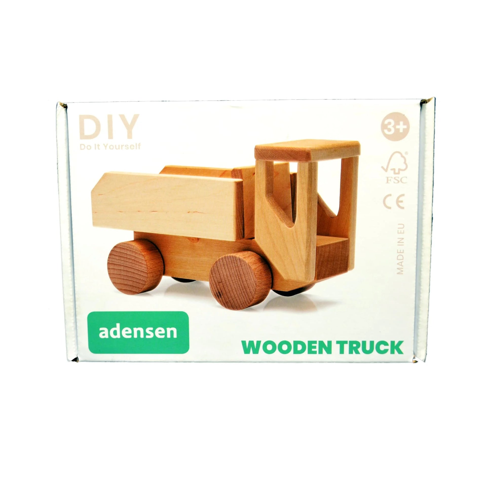 Camion de construction en bois Villi + aquarelles pour enfants de 3 ans et plus - artizant.com