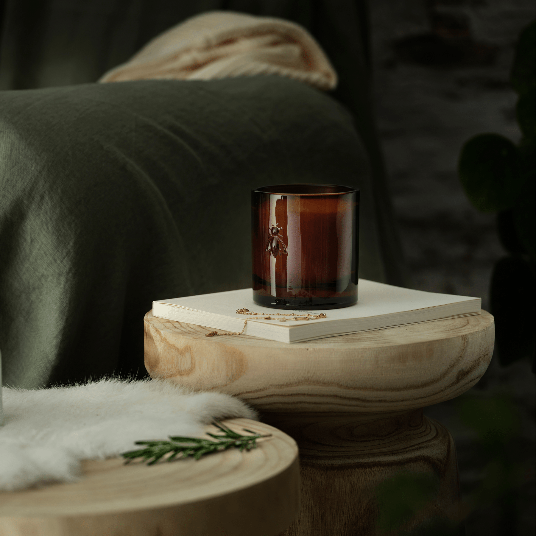 Bougie collection Abeille (La rochère) - fleur d'oranger (verre + cire végétale) - artizant.com