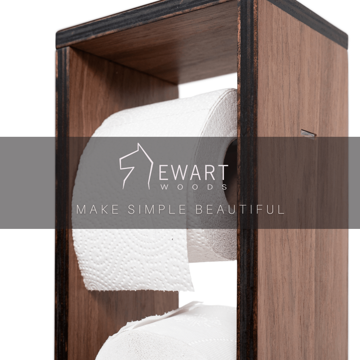 Porte - papier toilette sur pied en bois H:81cm - artizant.com