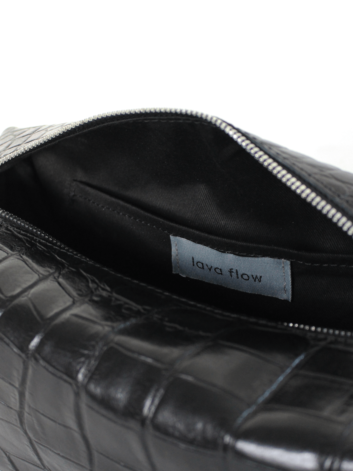 Trousse de toilette Vesuvius - Black Croco - artizant.com