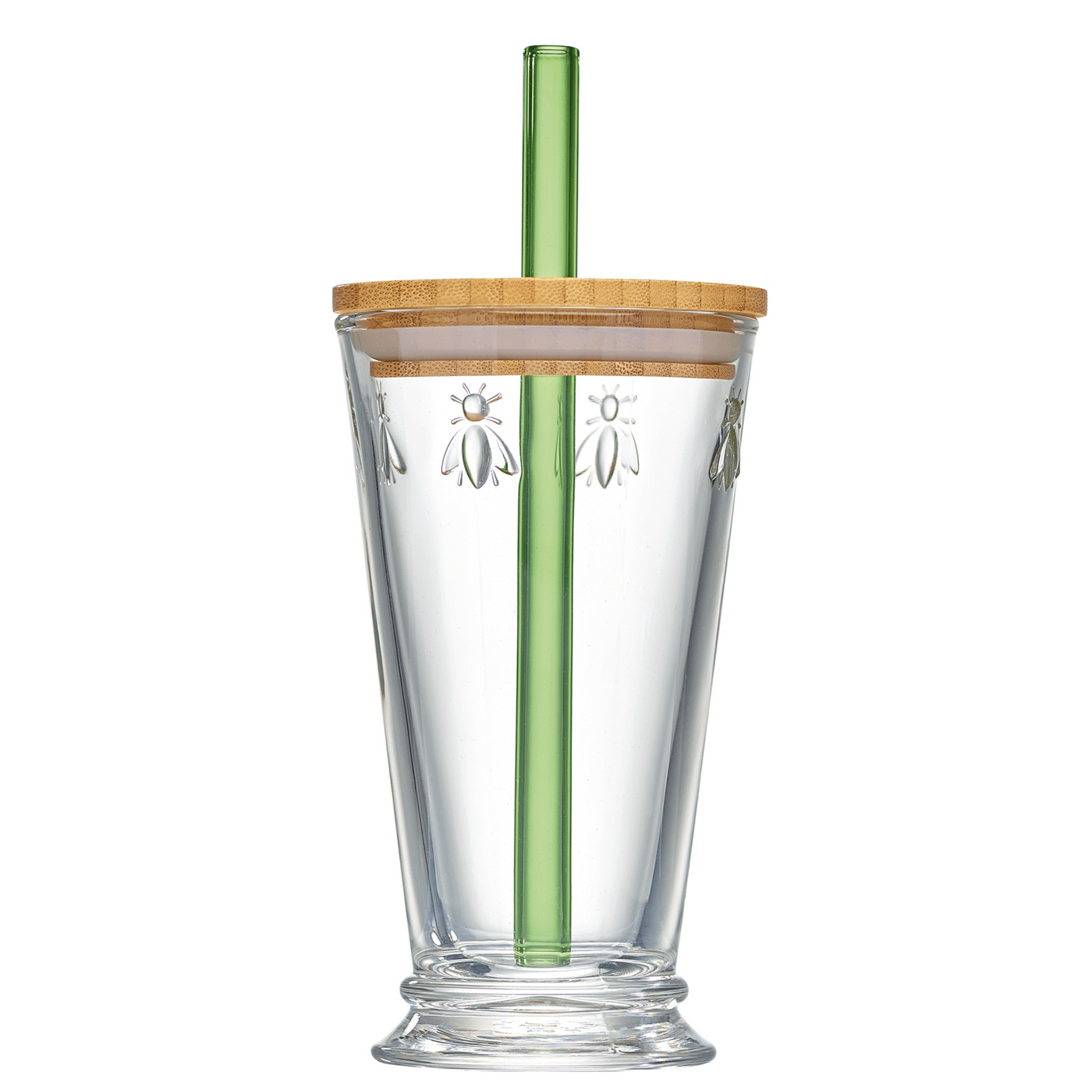 Verre à smoothie collection Abeille (La Rochère) avec couvercle et paille , 420 ml - artizant.com