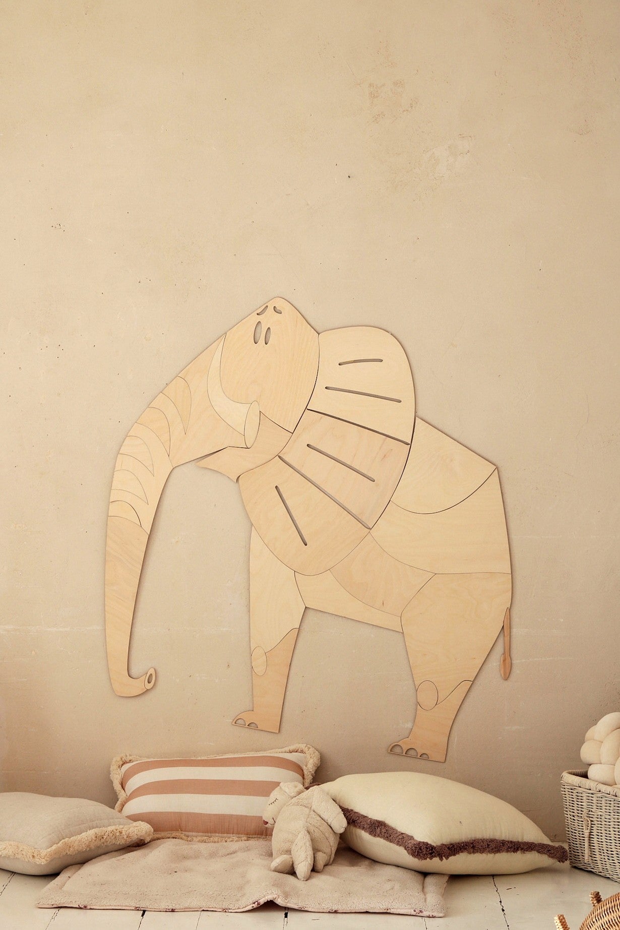 Safari Elephant – Wooden Wall Decoration - artizant.com