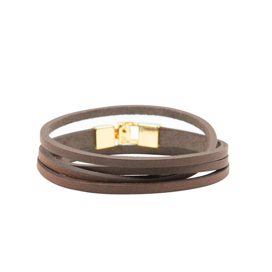 Bracelet à double tour avec crochet doré - artizant.com