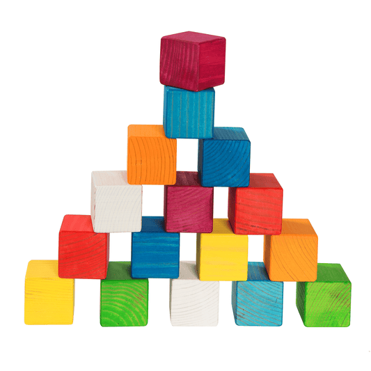 Blocs de construction en bois pour enfants 40mm – 16 pièces - artizant.com