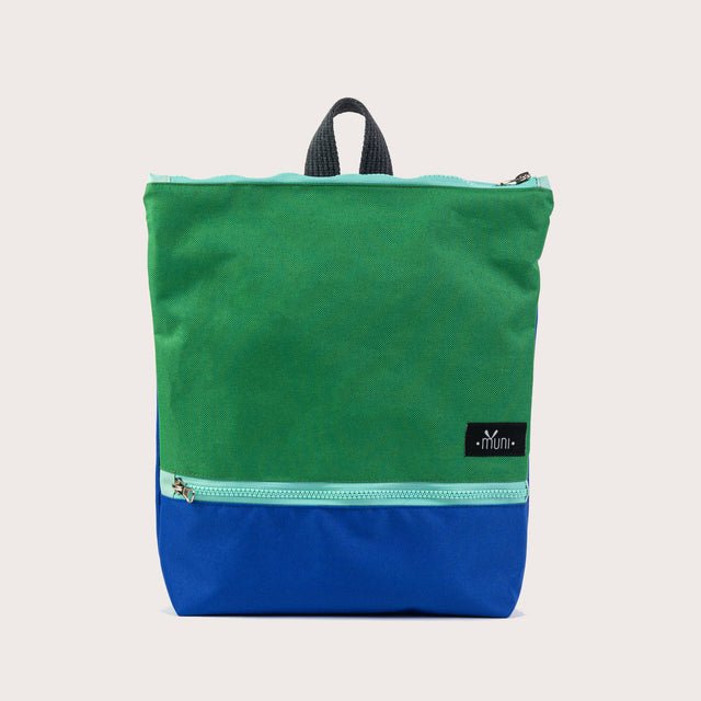 Sac a dos enfants H:35cm X L:30 cm - vert & bleu - artizant.com