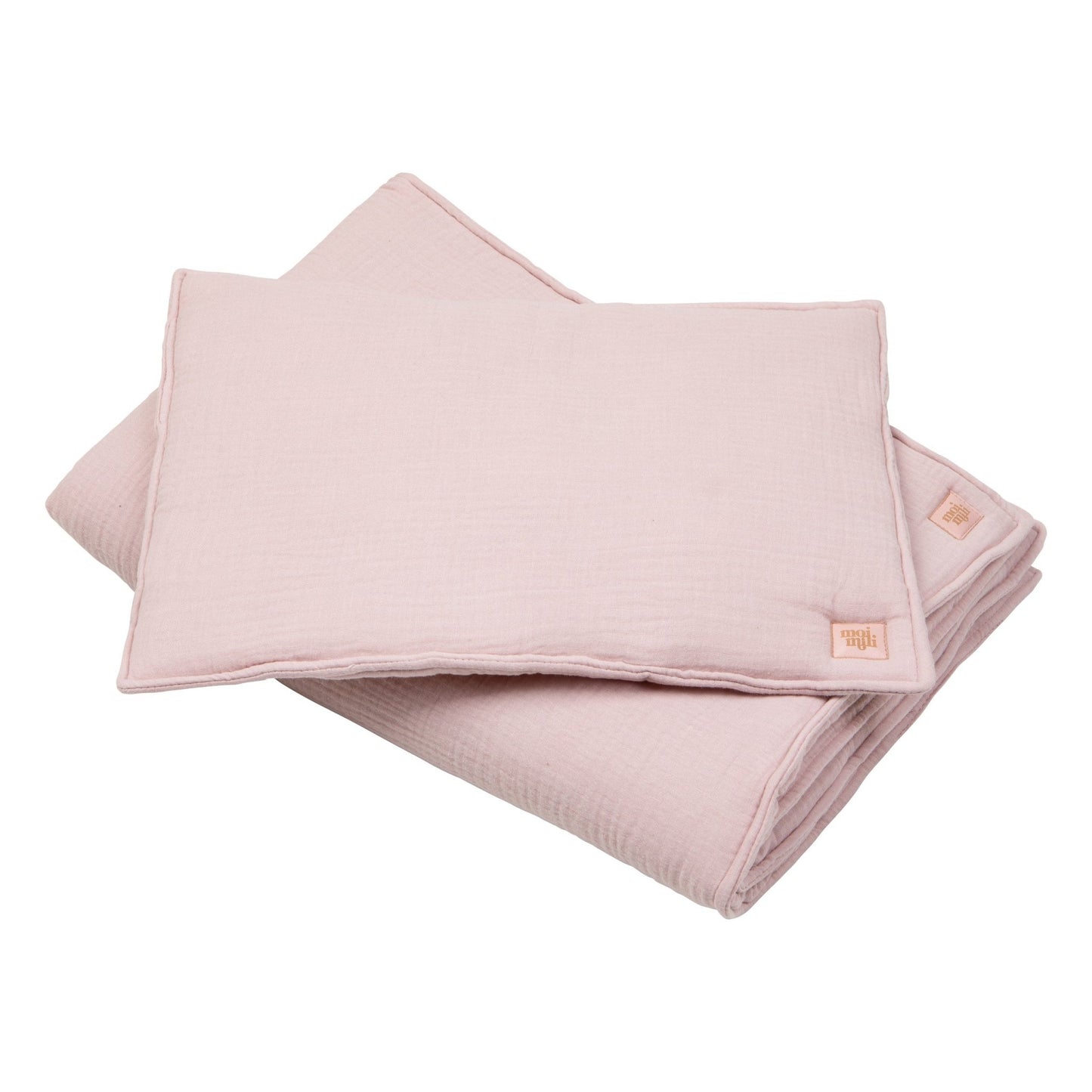 Ensemble couverture et coussin en mousseline pour bébé - Rose - artizant.com