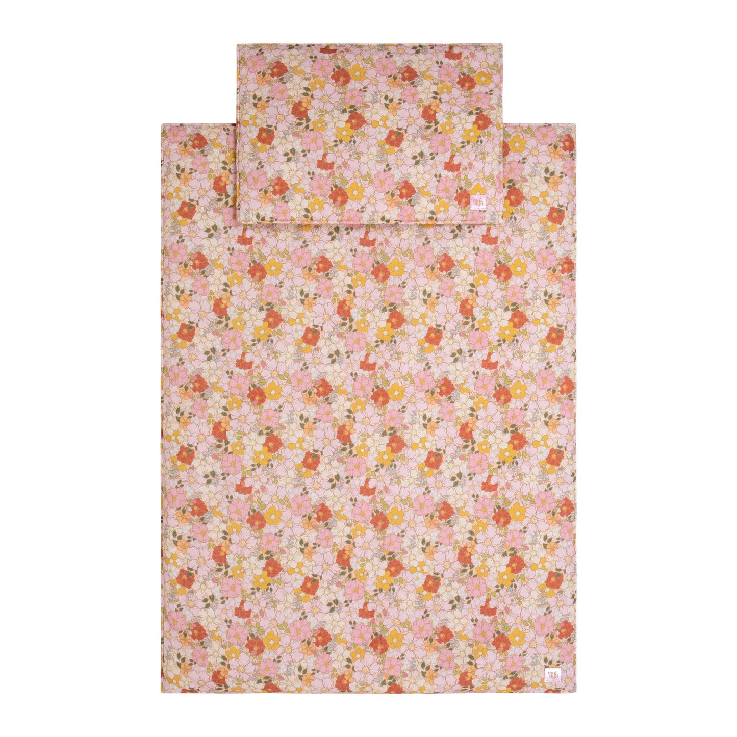 Ensemble couverture et coussin en mousseline pour bébé - rose & floral - artizant.com
