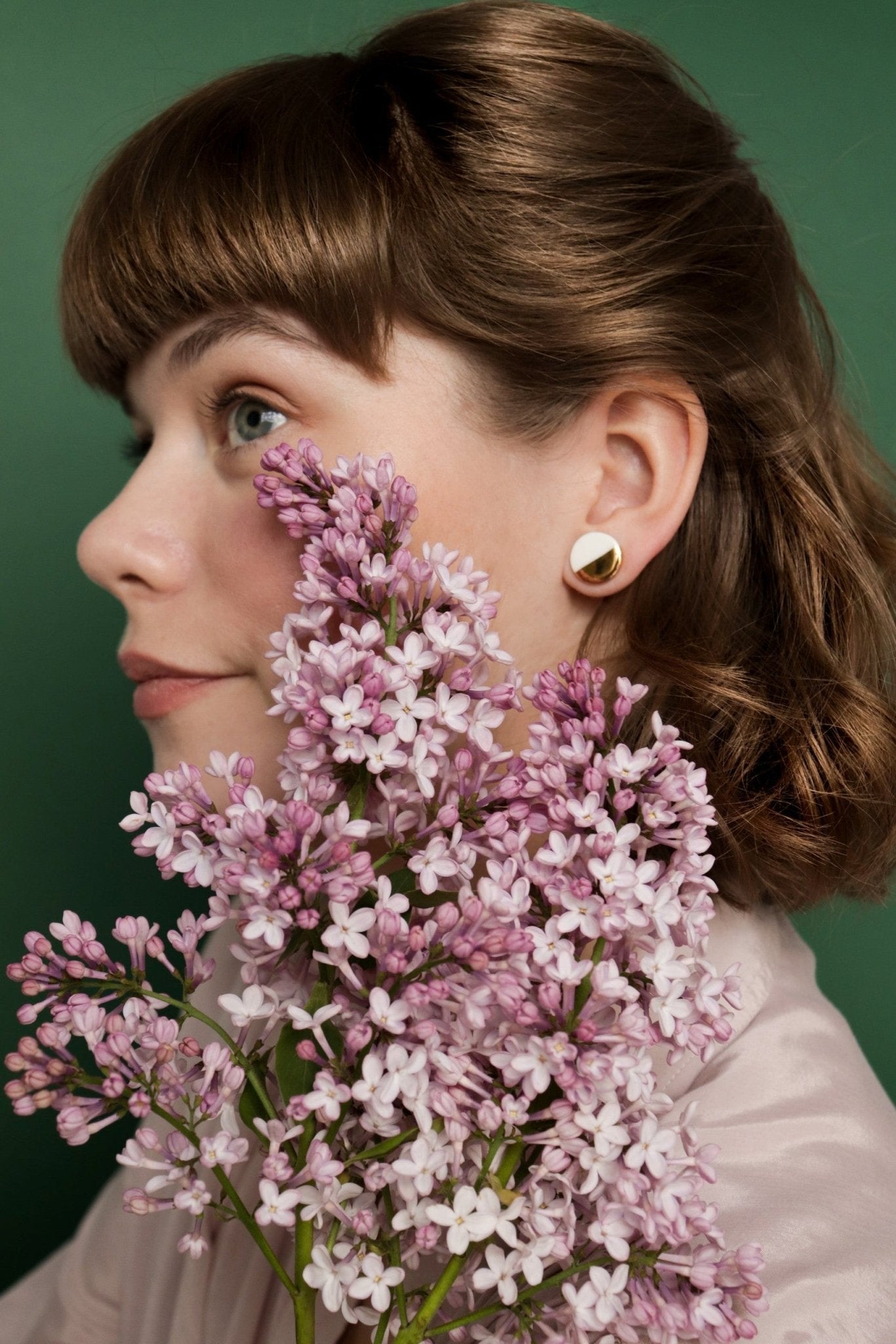 Boucles d'oreilles porcelaine - White and Gold - artizant.com