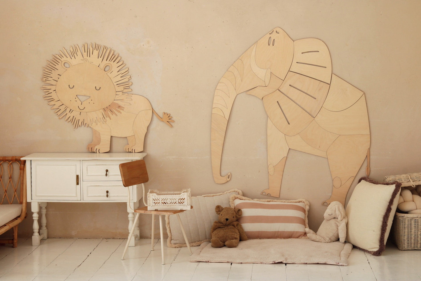 Safari Lion – Décoration murale en bois - artizant.com