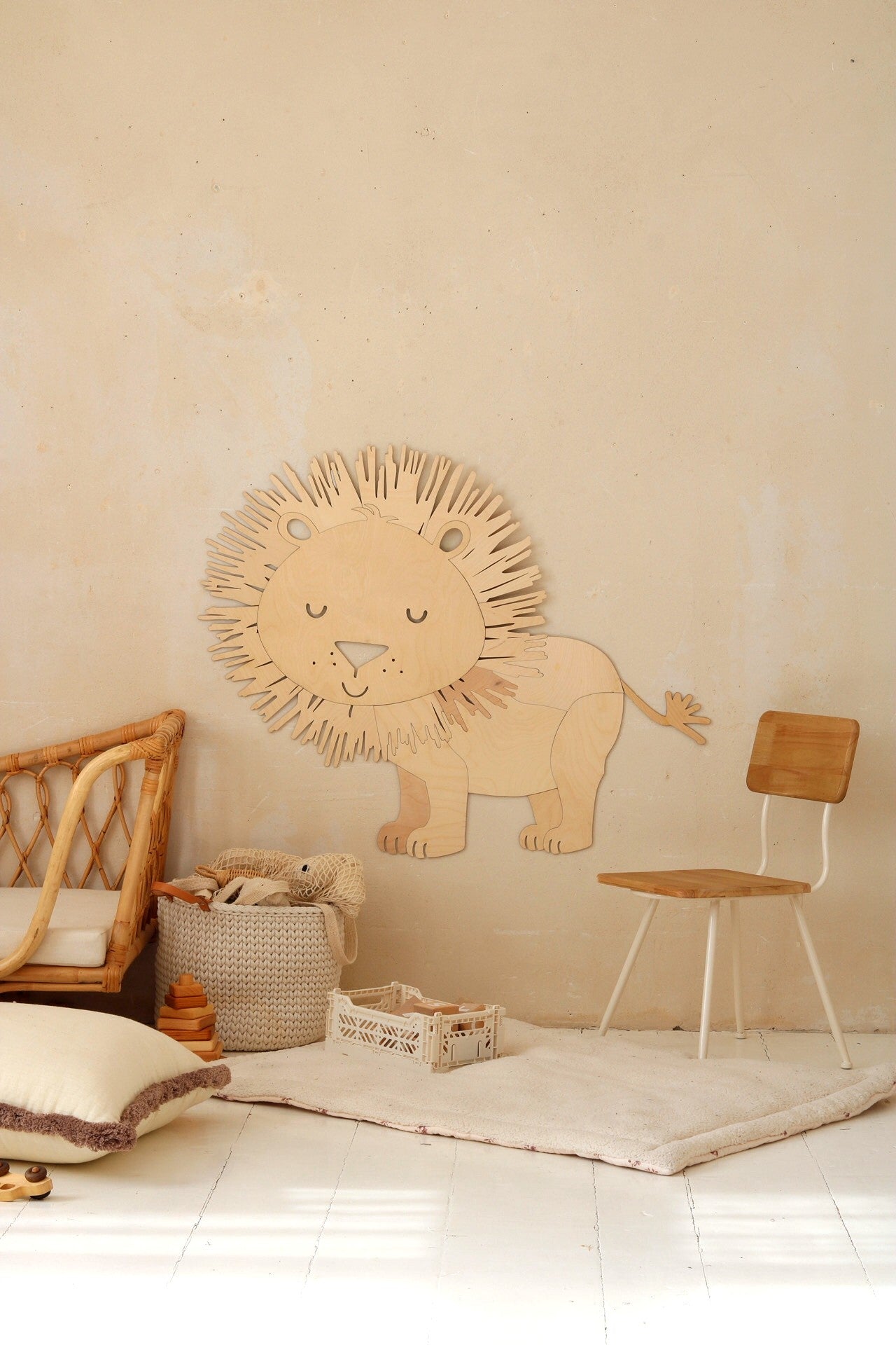 Safari Lion – Décoration murale en bois - artizant.com
