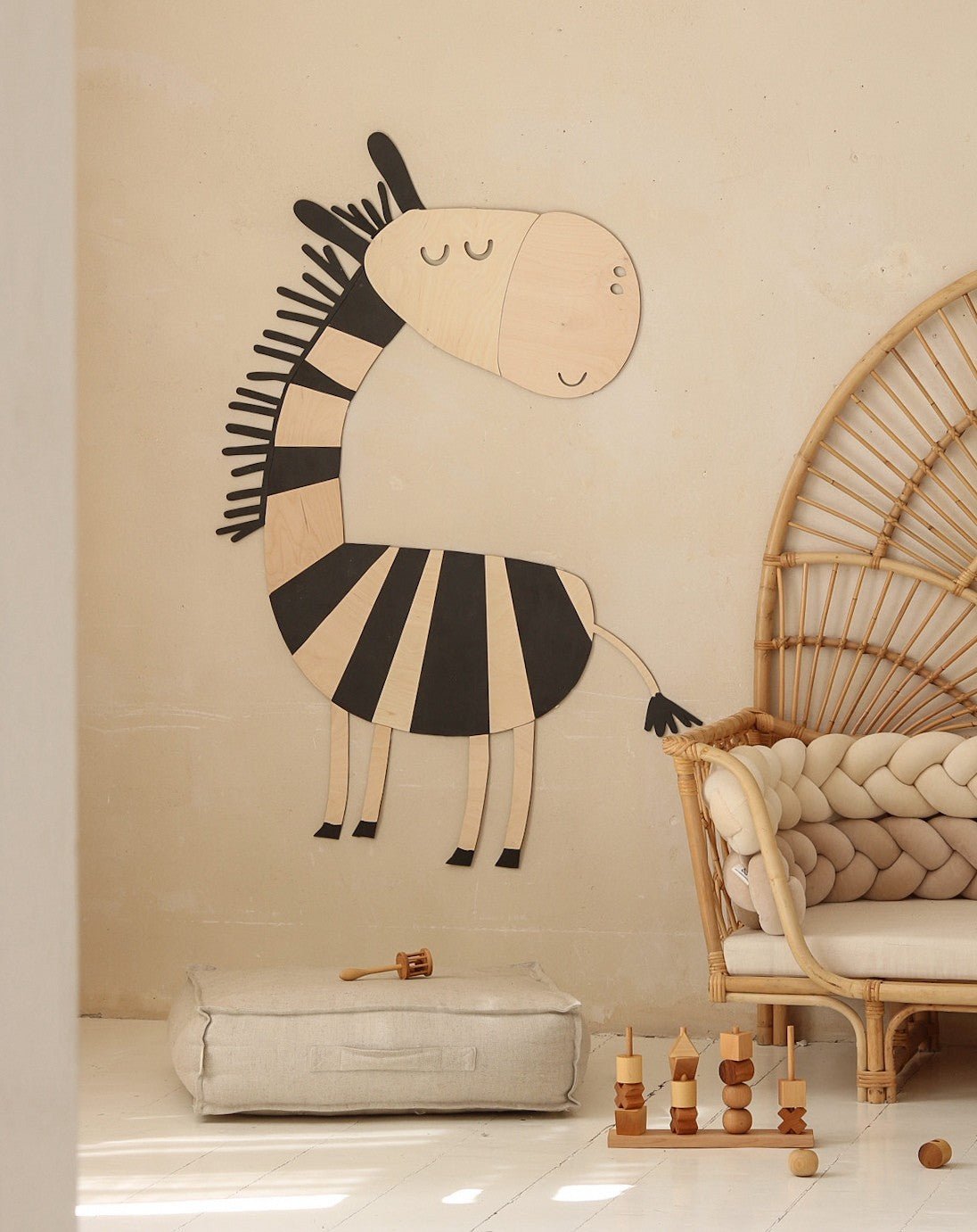 Safari Zebra – décoration murale en bois - artizant.com