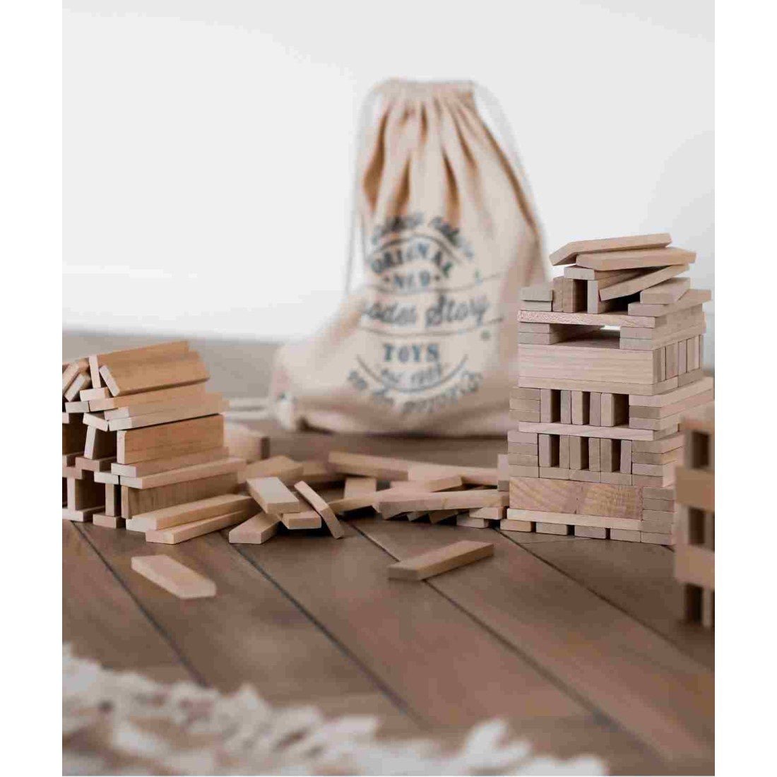 Les blocs de bois de Wooden Story – Naturels, 200 pièces - artizant.com