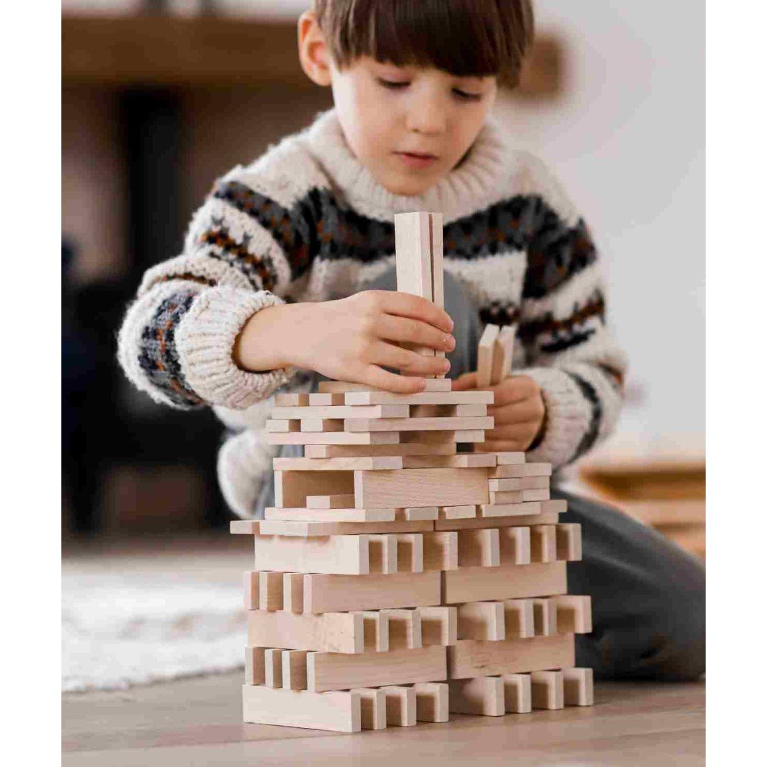 Les blocs de bois de Wooden Story – Naturels, 200 pièces - artizant.com