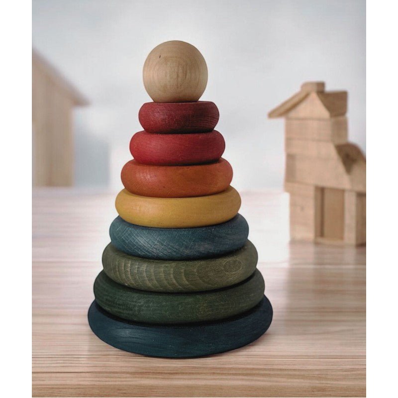 Jouet Pyramide en bois pour enfants de 1 an et plus - Colorful - artizant.com